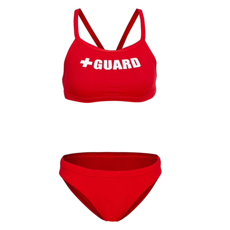 BLARIX Womens Guard Swimsuit 2 Piece (Red, Large) - Image 4